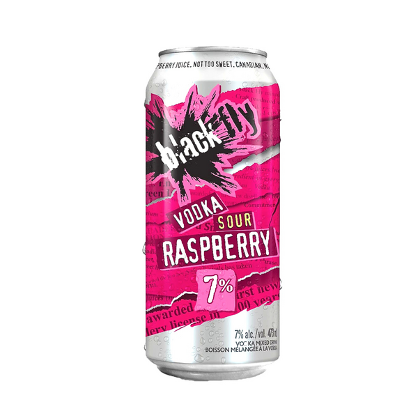 After Hours Alcohol Black Fly Vodka Sour Raspberry by Black Fly Beverage Company Inc.